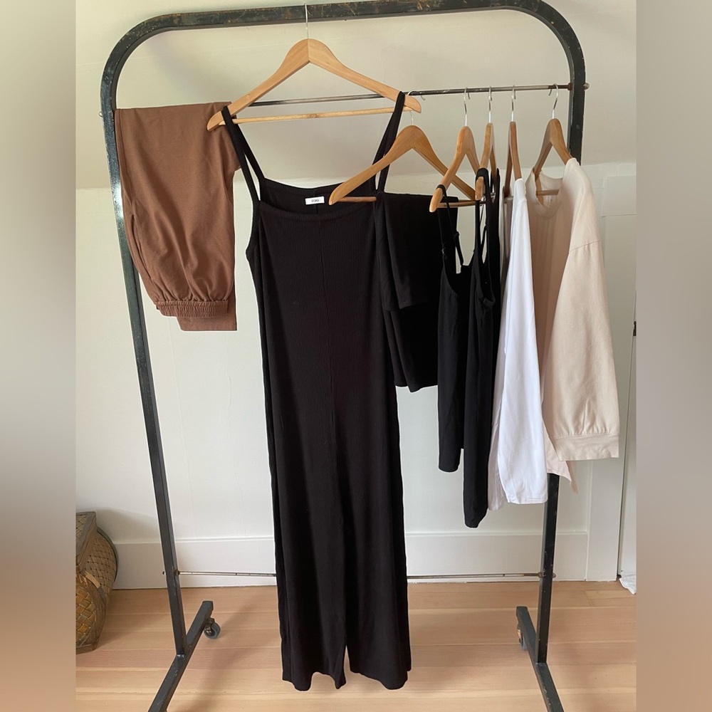 Storq Maternity Wardrobe- 5 tops, two bottoms, one jumpsuit.